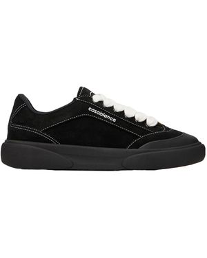 CASABLANCA Del Mar Contrast Stitch Trainers - Black
