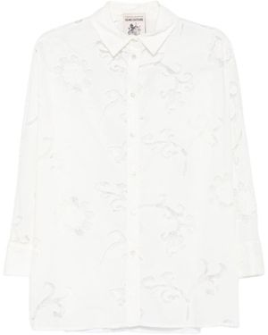 Semicouture Embroidered Poplin Shirt - White