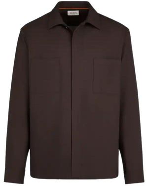 Tod's Front-Pocket Tailored Shirt - Brown