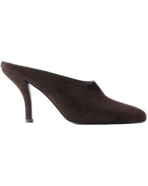 TOTEME Contour Suede Mules - Brown