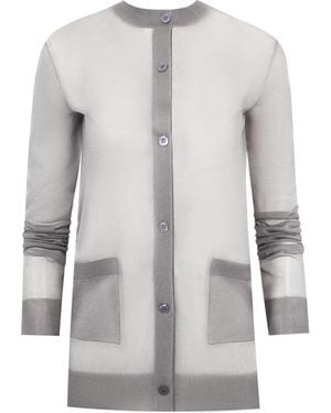 Saint Laurent Two-Tone Cardigan - Grey