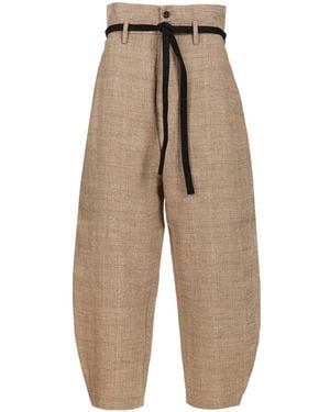 Barena Candiano Belted Tapered Pants - Natural
