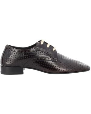 Dries Van Noten Lace-Up Flats - Black