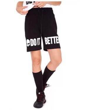 Hydrogen Logo Detail Shorts - Black