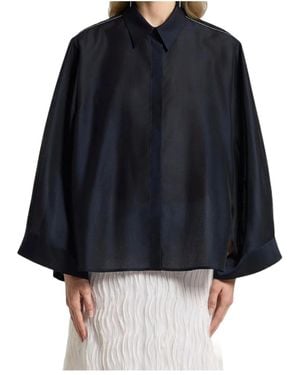 Peserico Shoulder Slit Shirt - Blue