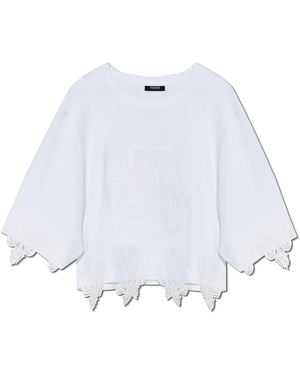 Balmain Oversize Type Top - White