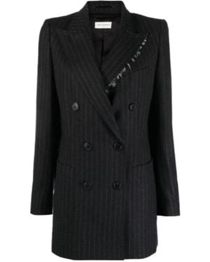 Dries Van Noten Long-Sleeved Suit Coat - Black