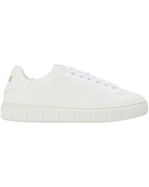 Versace High-Sole Casual Shoes - White