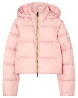 Burberry Detachable Sleeve Nylon Langdale Puffer Jacket - Pink