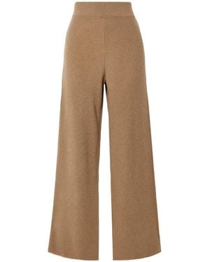 LeKasha Wide-Leg Casual Trousers - Natural