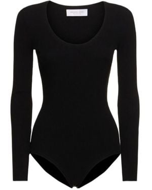 Michael Kors Long-Sleeved Round-Neck Jumpsuit - Black