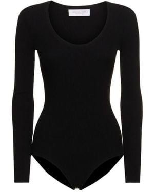 Michael Kors Long-Sleeved Round-Neck Jumpsuit - Black