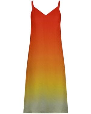 CASABLANCA Ombré Slip Midi Dress - Orange