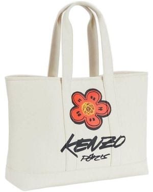 KENZO X Futura 2000' Large Tote Bag Utility' - White