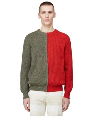 Pringle of Scotland Contrast-Color Design Pullover - Red