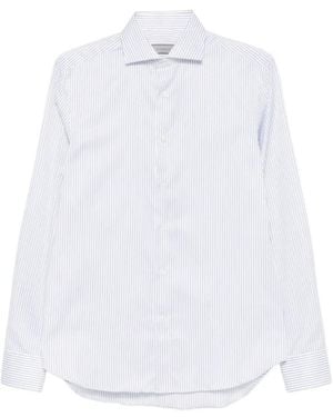 Canali Striped Shirt - White