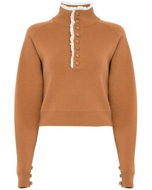Chloé High-Neck Sweater - Brown