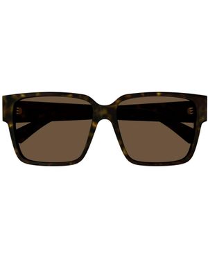 Bottega Veneta Eyewear Rectangle Frame Sunglasses - Black