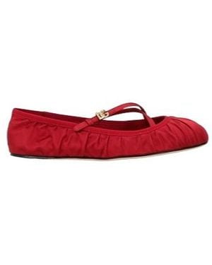 Dolce & Gabbana Mary Jane Flats - Red