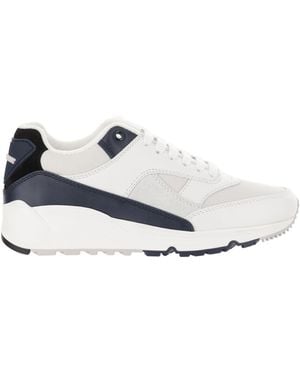 Saint Laurent Logo Embossed Lace-Up Trainers - White