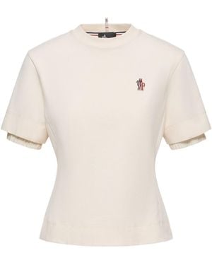 Moncler Grenoble Logo Patch Crewneck T-Shirt - White
