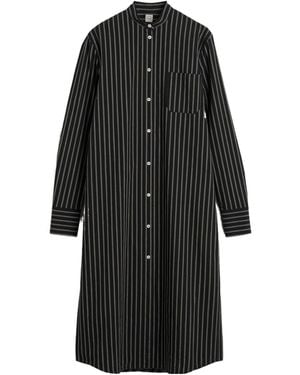 TOTEME Striped Long Shirt - Black