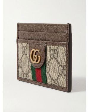 Gucci Ophidia Logo Plaque Wallet - Brown