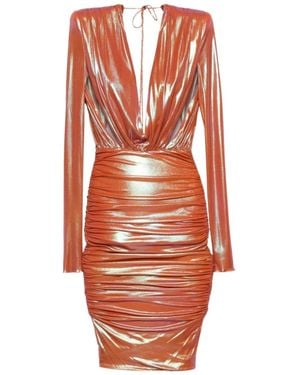 Alexandre Vauthier Long-Sleeved Dress - Orange
