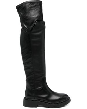 Ash Tall Boots With Rounded Toe - Black