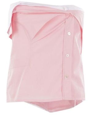 Miu Miu Layered Strapless Top - Pink