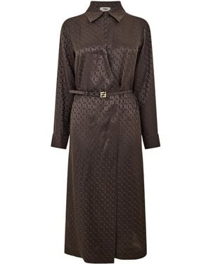 Fendi Simple Dress - Brown