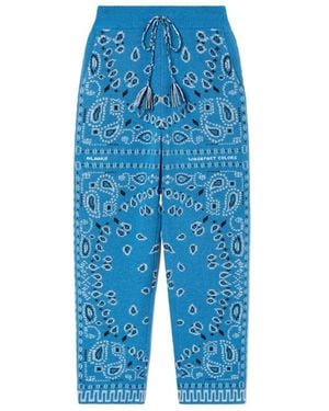 Alanui Bandana-Print Track Trousers - Blue