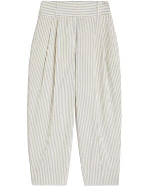 TOTEME Striped Casual Pants - White