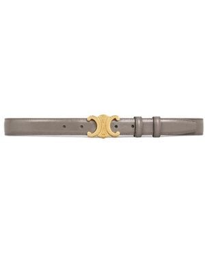 Celine Triomphe Belt 25Mm - White