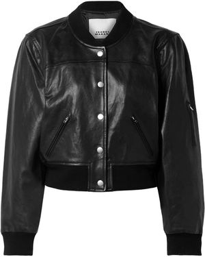 Isabel Marant Press-Stud Buttoned Bomber Jacket - Black