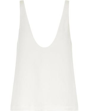 Tom Ford Scoop Neck Ribbed Tank Top - White