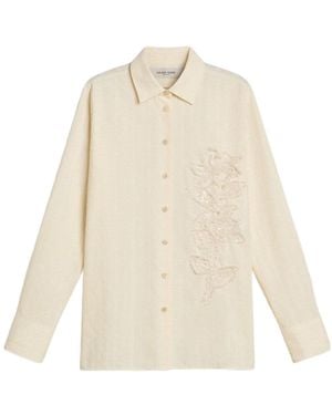Golden Goose Floral Embroidered Shirt - Natural