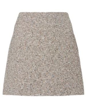 Blazé Milano Coci Linen-Blend Tweed Miniskirt - Grey
