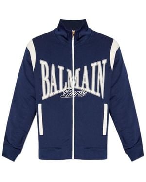 Balmain University Zipped Tracksuit Jacket - Blue
