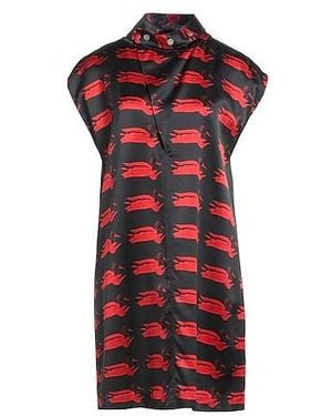 Burberry Color-Block Satin Dress - Red