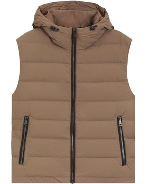 BOSS Sleeveless Hooded Down Jacket - Brown