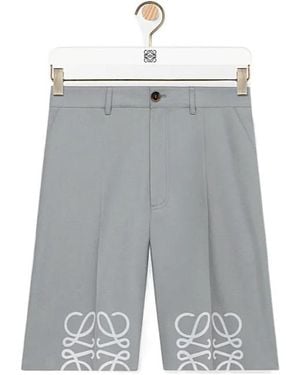 Loewe Anagram-Print Shorts - Grey