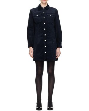 A.P.C. Bonnie Long-Sleeved Dress - Blue