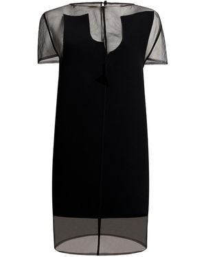 KHAITE Winona Short Sleeved Mini Dress - Black