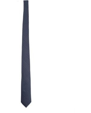 Giorgio Armani Geometric Silk Tie - Blue