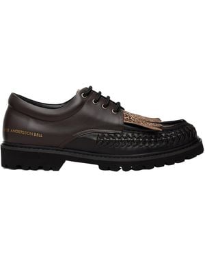 ANDERSSON BELL Fringed Woven Loafers - Black