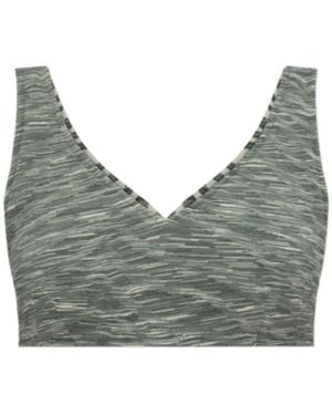 The Upside Reversible Patterned Bra - Grey