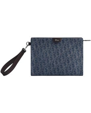 Dior A5 Triangle Pouch - Blue