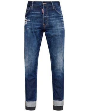 DSquared² Teddy Ripped Jeans - Blue