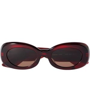 Oliver Peoples Khaite Oval-Frame Acetate Sunglasses - White